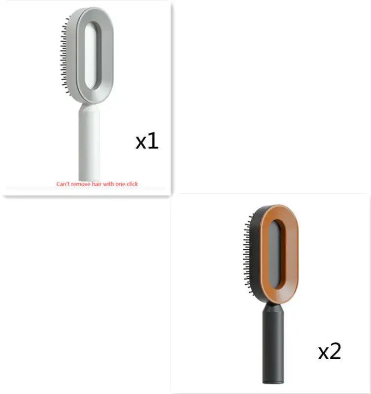 Advanced Self-Cleaning Hair Brush with Scalp Massager - Trendy Mix