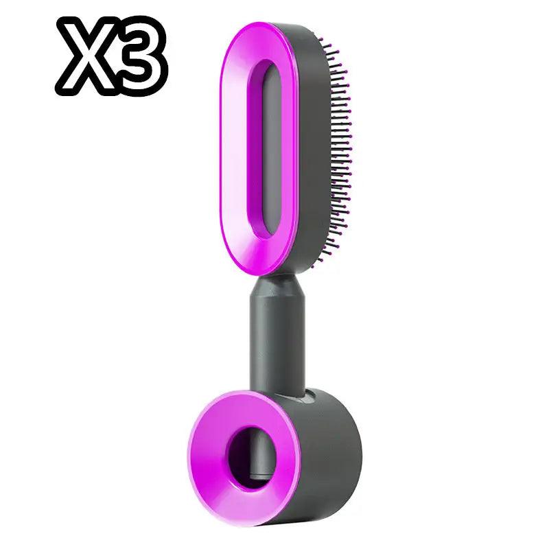 Advanced Self-Cleaning Hair Brush with Scalp Massager - Trendy Mix