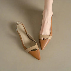 Retro Chic Closed Toe Pointed Pumps: Fashionable Summer Sandals - Trendy Mix