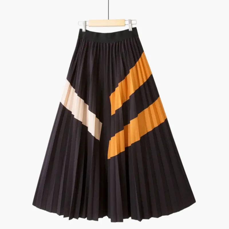 Retro Geometric Print Fashion Simple Mid-length Skirt - Trendy Mix