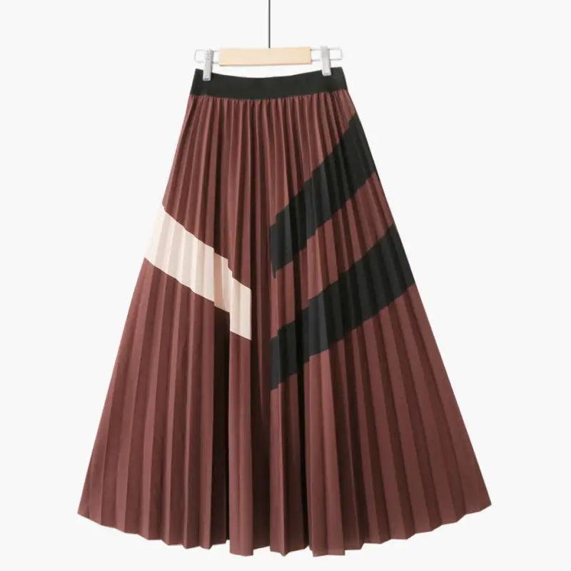 Retro Geometric Print Fashion Simple Mid-length Skirt - Trendy Mix