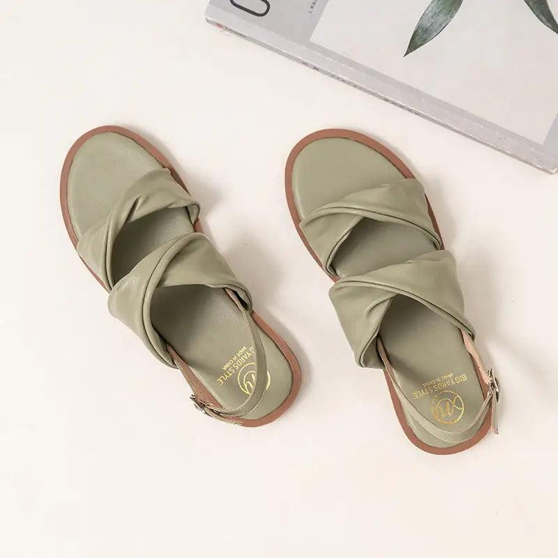 Women's Summer Flat Buckle Sandals - New Stylish Design - Trendy Mix