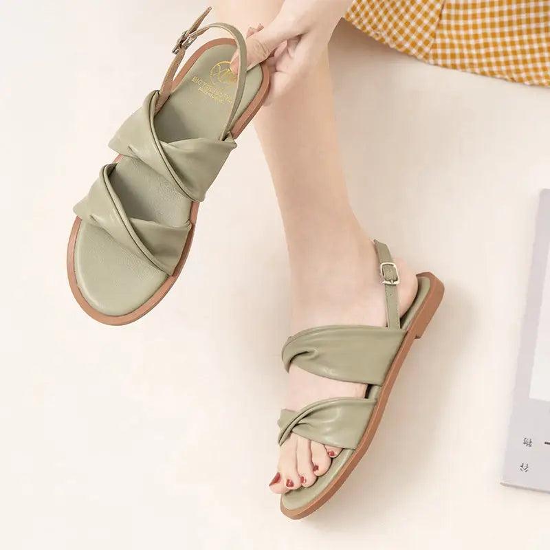 Women's Summer Flat Buckle Sandals - New Stylish Design - Trendy Mix