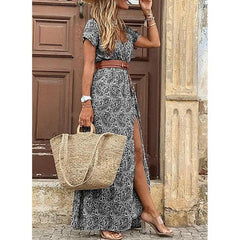 Coastal Escape Floral Print Women's Dress - Trendy Mix