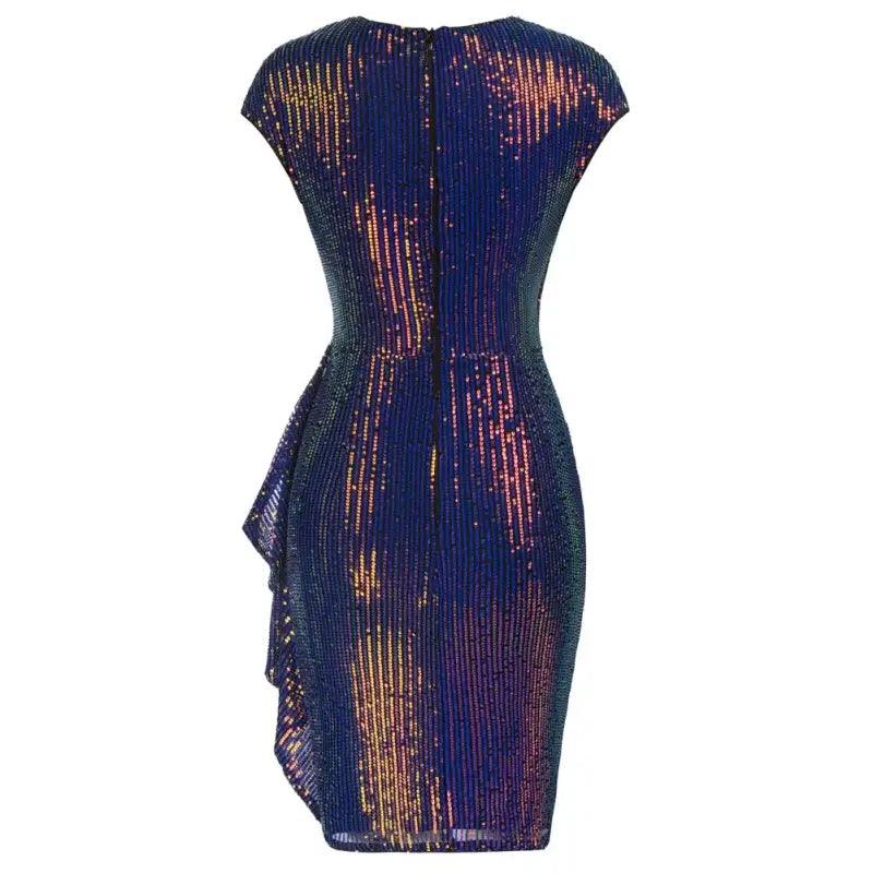 Sequined Ruched Bodycon Midi Dress - Trendy Mix