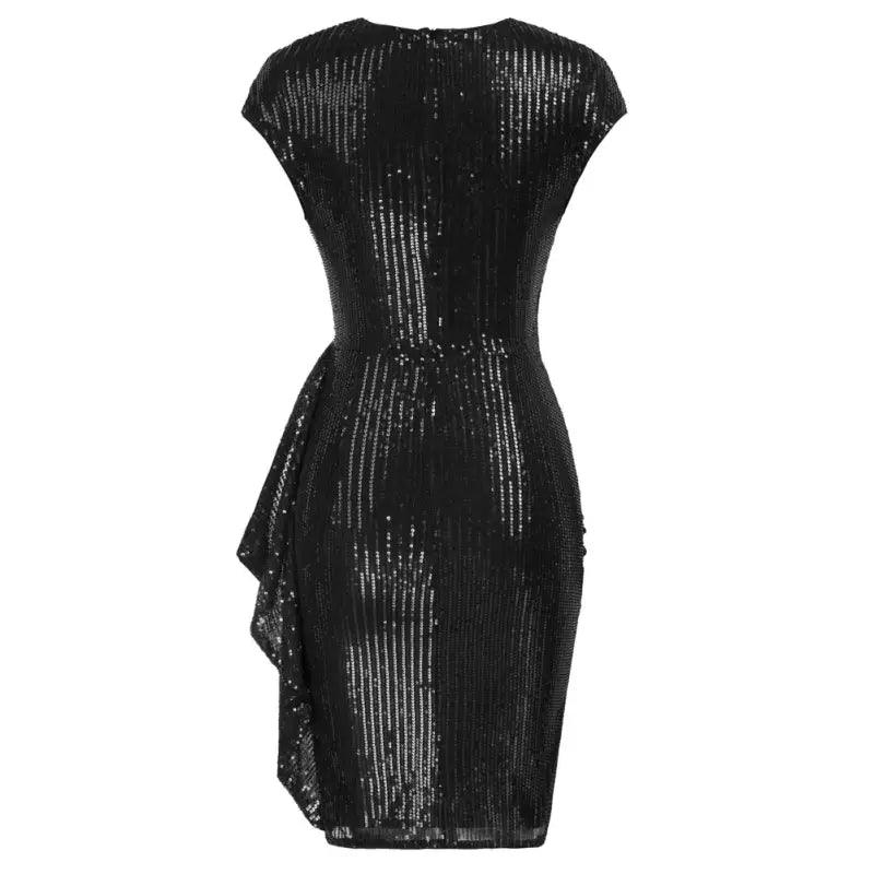 Sequined Ruched Bodycon Midi Dress - Trendy Mix