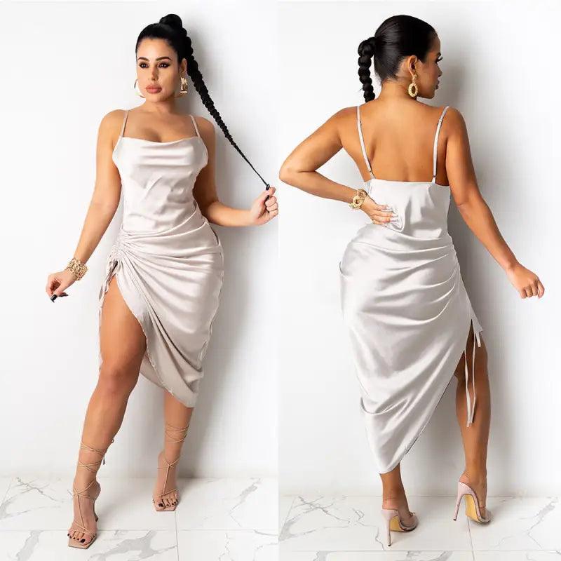 Sexy Trendy Long Skirt, Bandage, Sling Dress, Nightclub Service - Trendy Mix