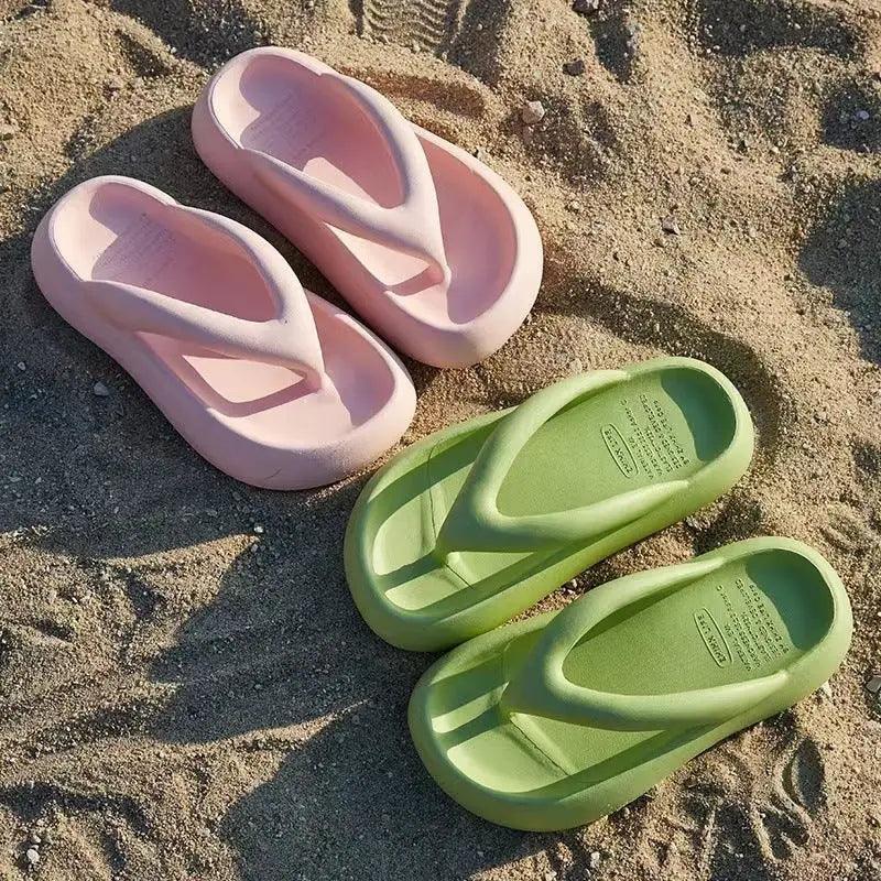 Elegant Beach Sandals with Bow Design - Trendy Mix