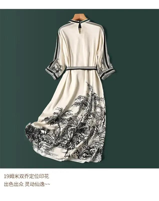 Summer Chic Satin Print Dress - Trendy Mix