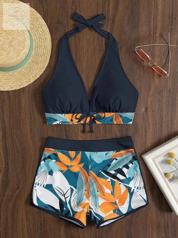 Stylish Printed Bikini Set for Women - Sexy Split Swimwear - Trendy Mix