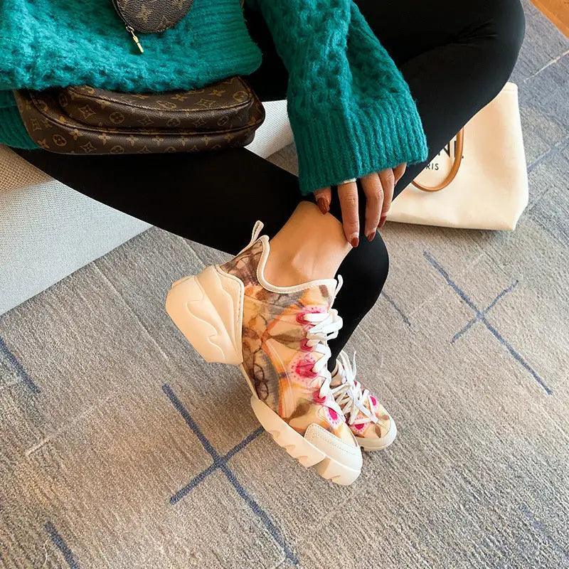 Chunky Sole Versatile Fashion Sneakers - Trendy Mix
