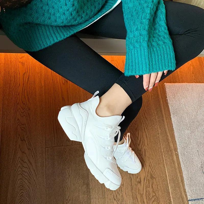 Chunky Sole Versatile Fashion Sneakers - Trendy Mix
