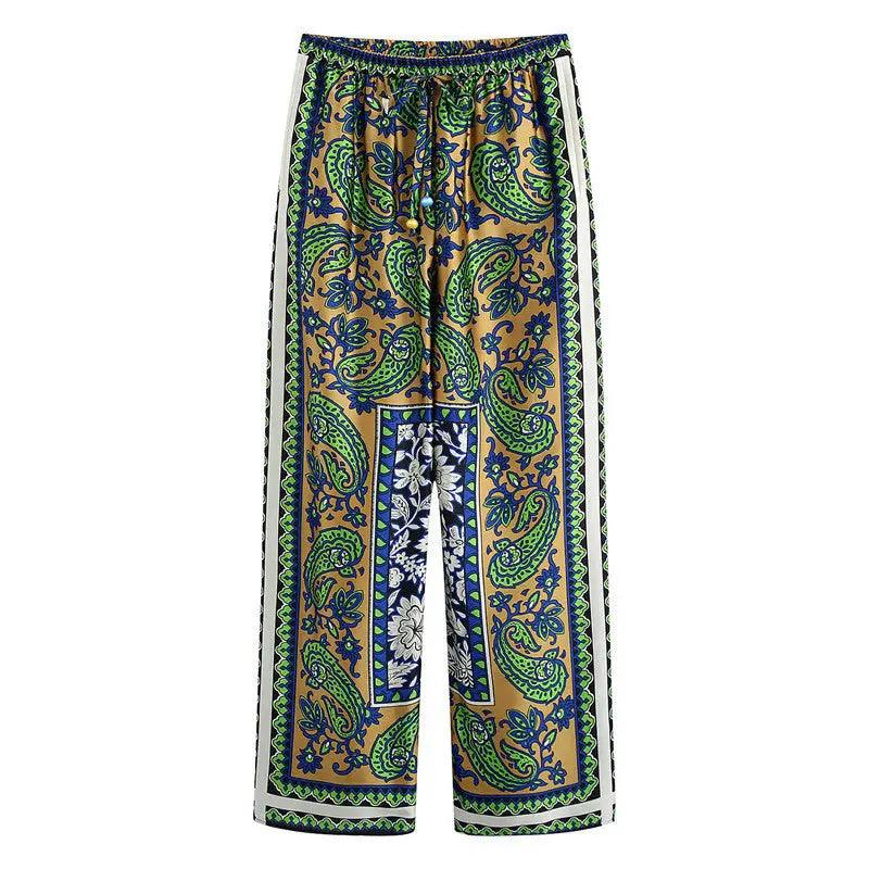 Urban Chic Polyester Fiber Trousers - Trendy Mix