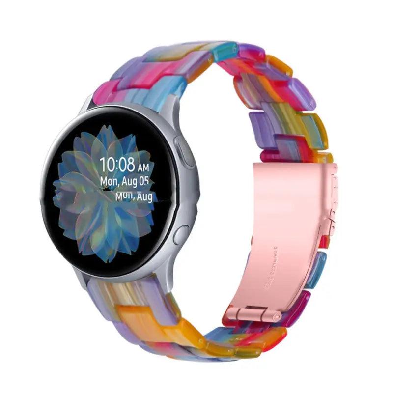 Stylish Resin Smartwatch Band for Ultimate Customization - Trendy Mix