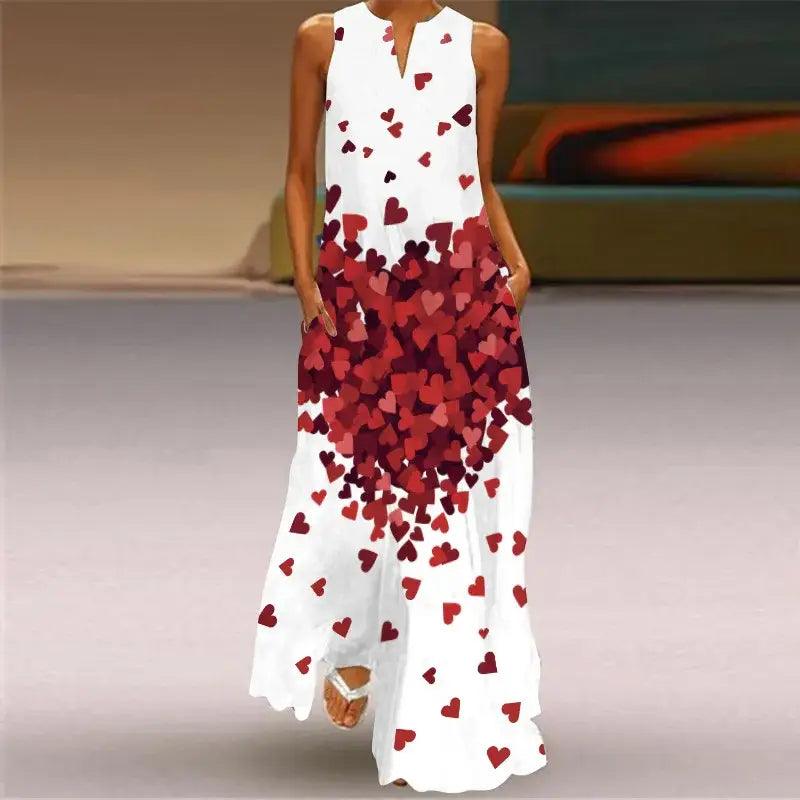 Vintage Floral Print long Dress - Trendy Mix