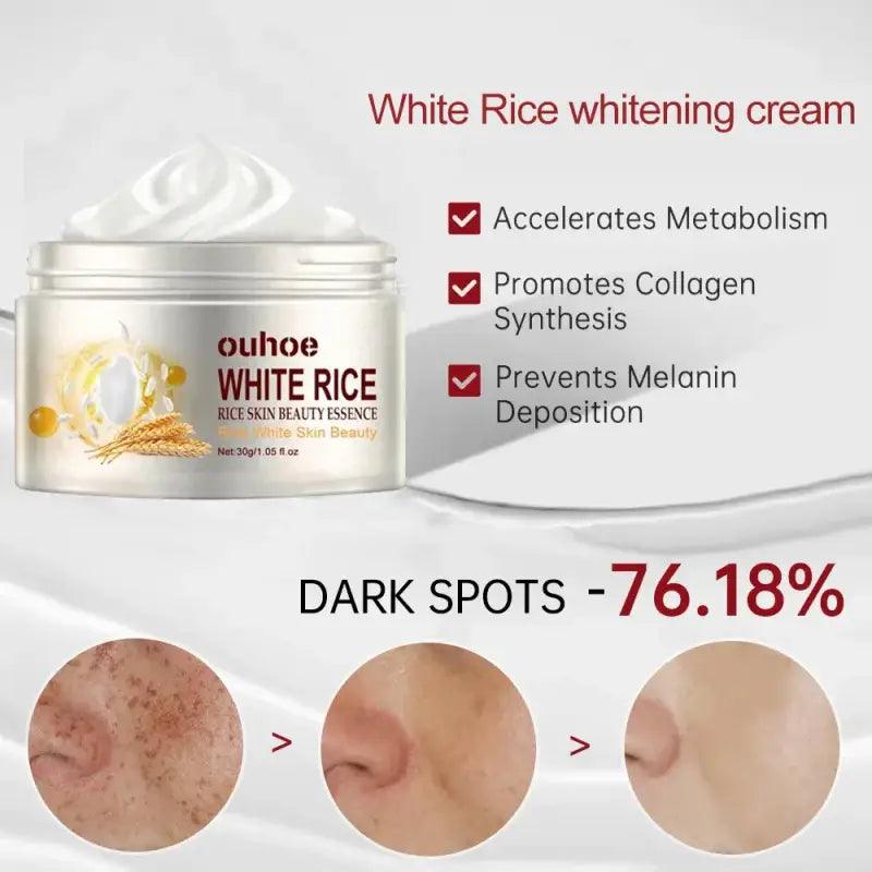 White Rice Whitening Face Cream: Removes Dark Spots, Anti-wrinkle - Trendy Mix