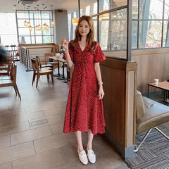 Women’s Fashion Retro Printed Dress - Trendy Mix