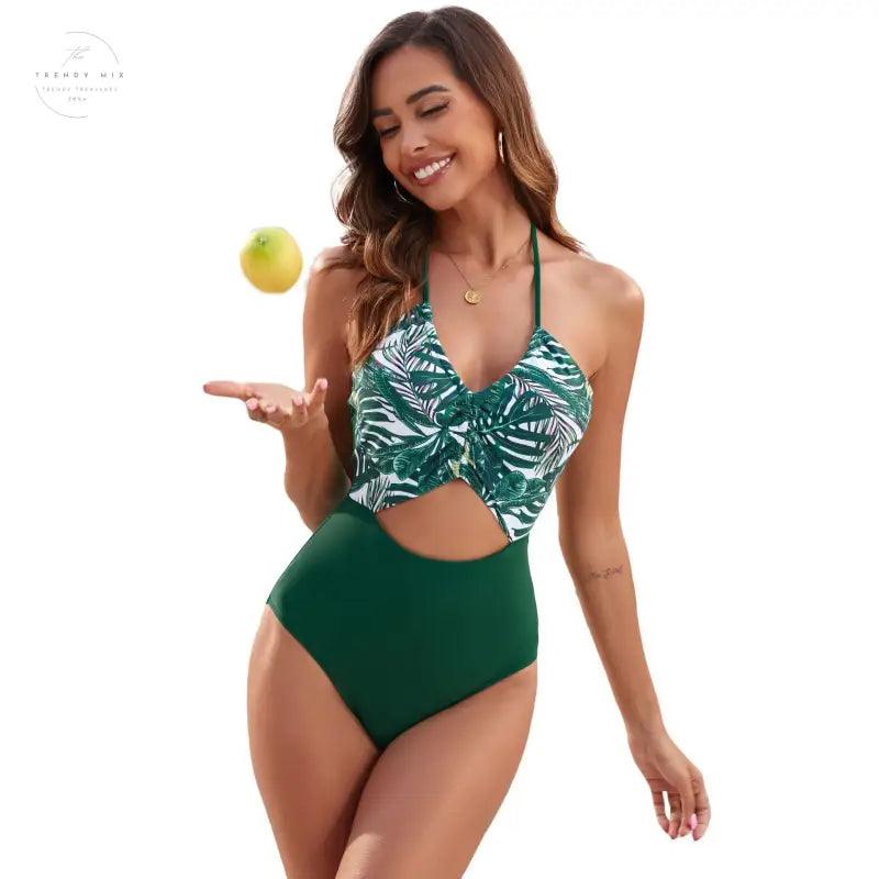 Stylish Women’s Vibrant One-Piece Swimsuit - Trendy Mix