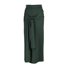 Modest Women’s Cotton Long Hip Skirt in Solid Colors - Trendy Mix