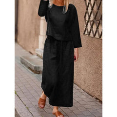 Women’s Wide-leg Pants Suit Cross-border Foreign Trade Casual Temperament Twinset - Trendy Mix